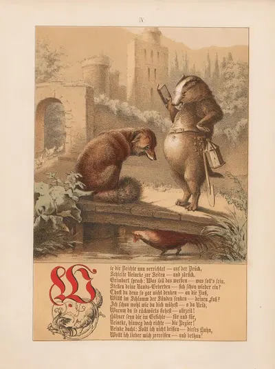 Reinke Fuchs Pl.05 by Ludwig Beckmann, 1856 — digital art print download