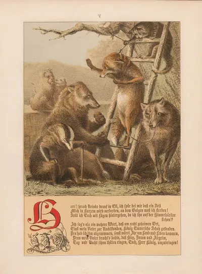Reinke Fuchs Pl.06 by Ludwig Beckmann, 1856 — digital art print download