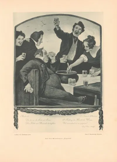 Maibowle by Ludwig von Zumbusch, 1906 — digital art print download