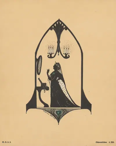 Spieglein, Spieglein an der Wand by Martha Ebeling, 1910 — digital art print download