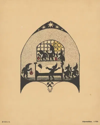 'Ei, du mein Gott, ei, du mein Gott, wie ist das Kind so schön!' by Martha Ebeling, 1910 — digital art print download