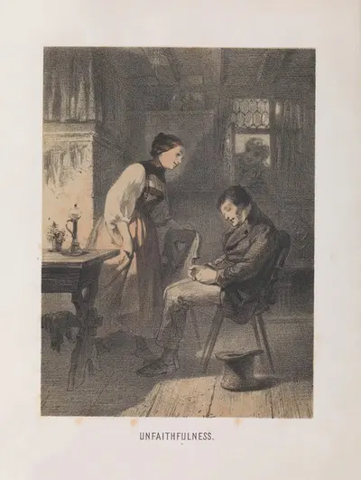 Unfaithfulness - B. Vautier by Mary Botham Howitt, 1854 — digital art print download