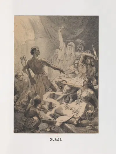 Courage - E. Leutze by Mary Botham Howitt, 1854 — digital art print download