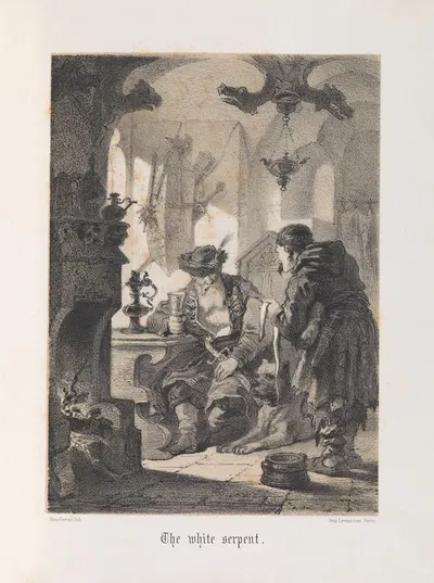 The white serpent - H. Ritter by Mary Botham Howitt, 1854 — digital art print download