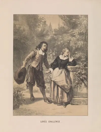 Loves Challenge - B. Vautier by Mary Botham Howitt, 1854 — digital art print download