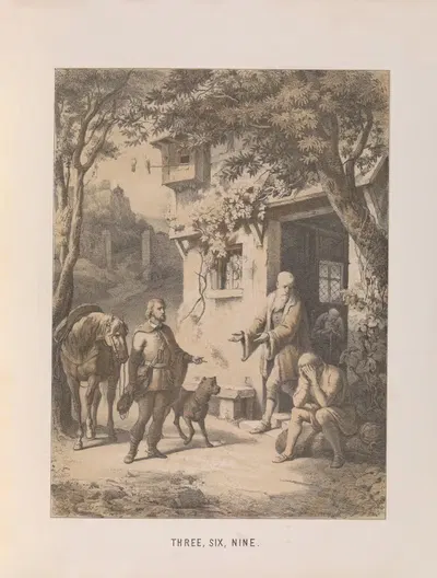 Three, Six, Nine - A. von Wille by Mary Botham Howitt, 1854 — digital art print download