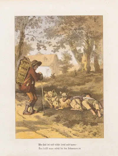 Der Faule - Trautschold by Nikolaus Hocker, 1856-1858 — digital art print download