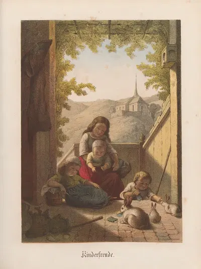 Kinderfreude - J. Högg by Nikolaus Hocker, 1856-1858 — digital art print download