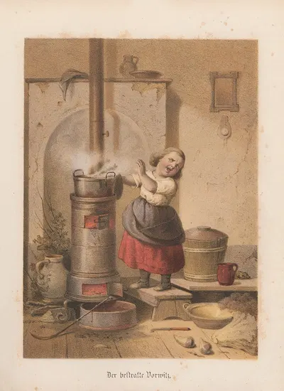 Der bestrafte Vorwitz - J. Högg by Nikolaus Hocker, 1856-1858 — digital art print download
