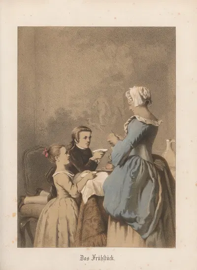 Das Frühstück - G. Reimer by Nikolaus Hocker, 1856-1858 — digital art print download