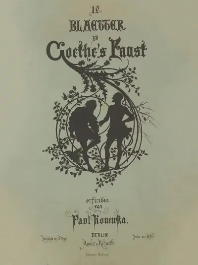 12 Blaetter zu Goethe's Faust Pl.01 by Paul Konewka, 1866 — digital art print download