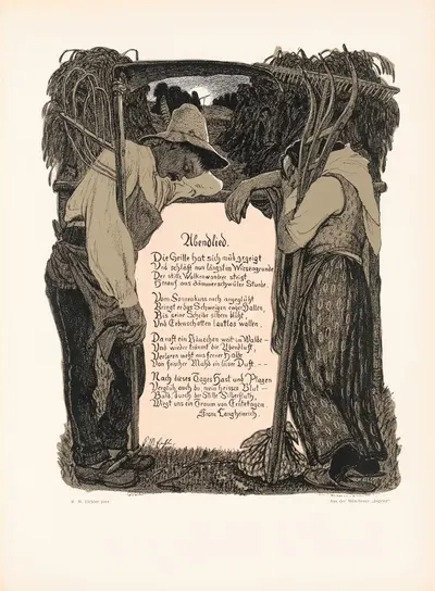 Abendlied by Рейнхольд Макс Эйхлер, 1906 — digital art print download