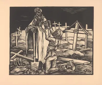 Da ging ich auf den Kirchhof hin und bat den lieben Tod; 'Ach lieber Tod von Basel, hol mir mein Alte fort.' by Rudolf…
