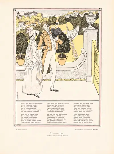 Blumenlust by Томас Теодор Хейн, 1906 — digital art print download