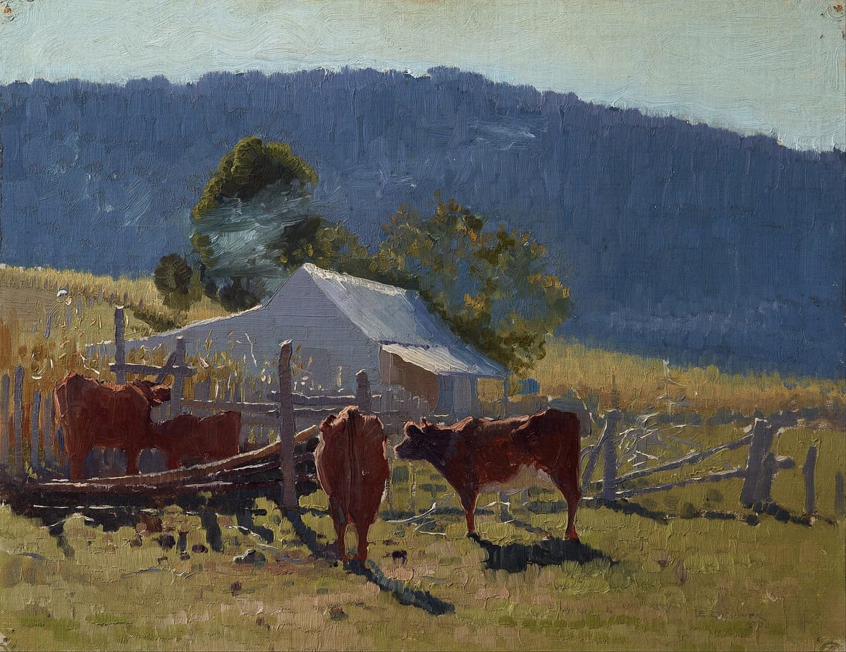 Milking time (Araluen Valley) by Elioth Gruner — digital art print download
