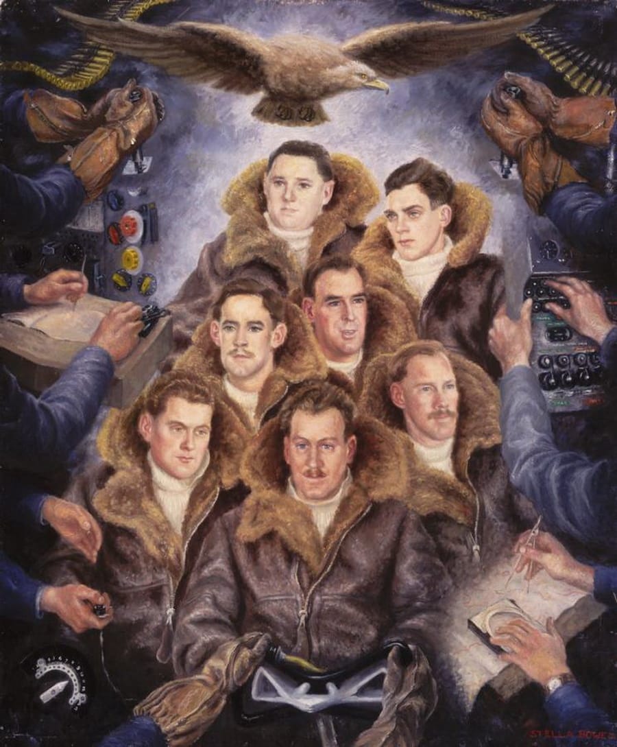 Halifax crew, Driffield by Stella Bowen — digital art print download