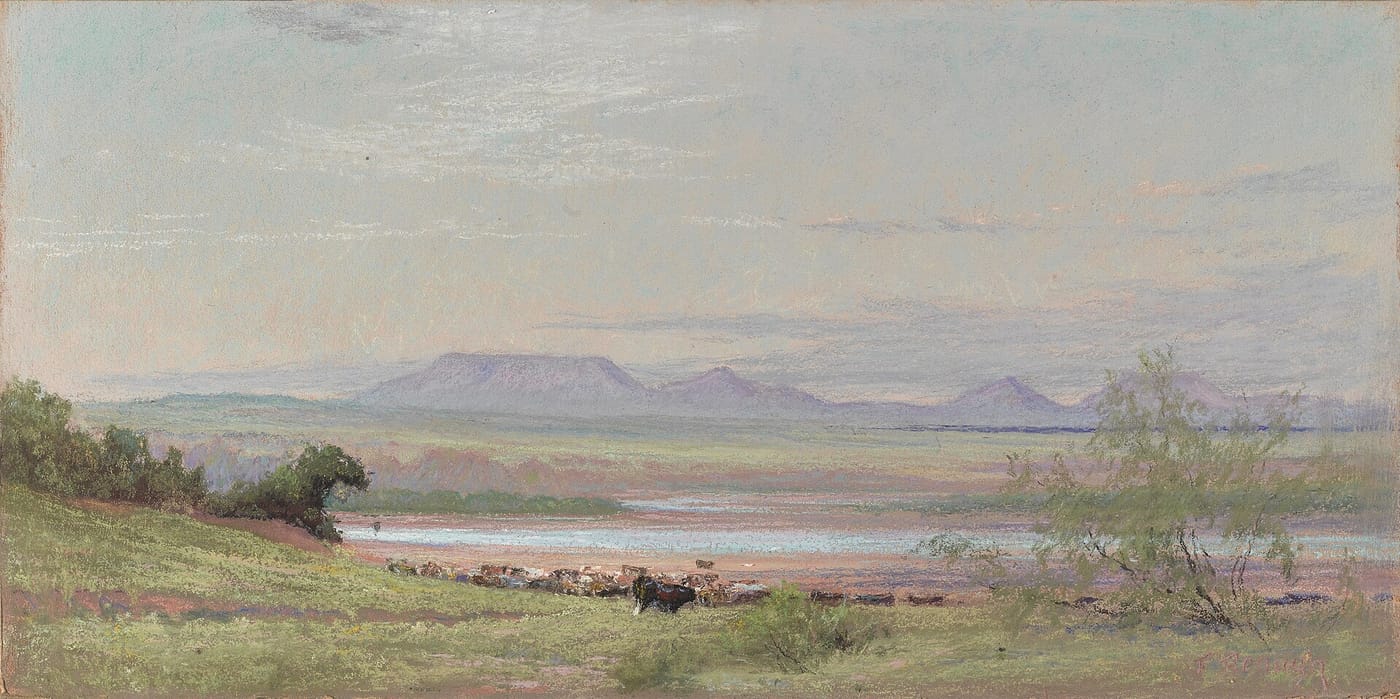 Double Mountain from Salt Fork — Frank Reaugh