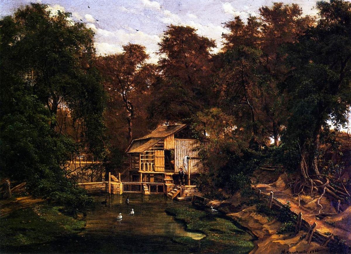 Paggi's Mill on Barton Creek — Hermann Lungkwitz