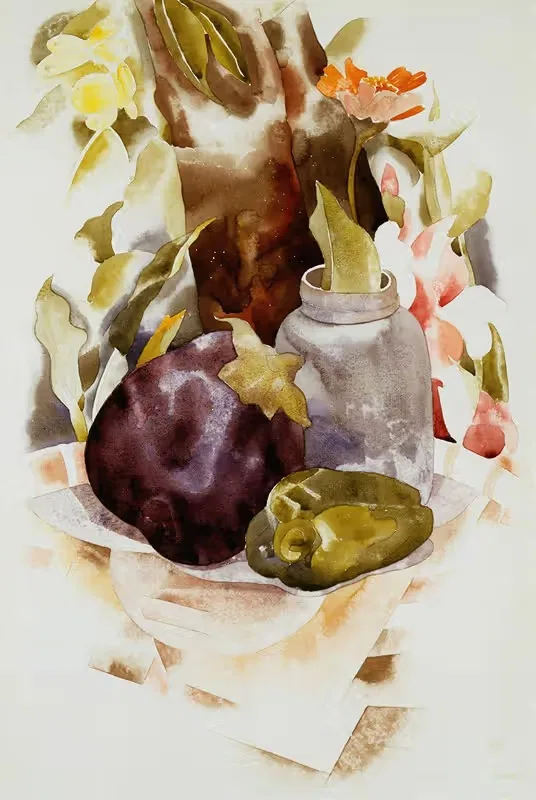 Баклажан и зеленый перец by Чарльз Демут, 1925 — digital art print download
