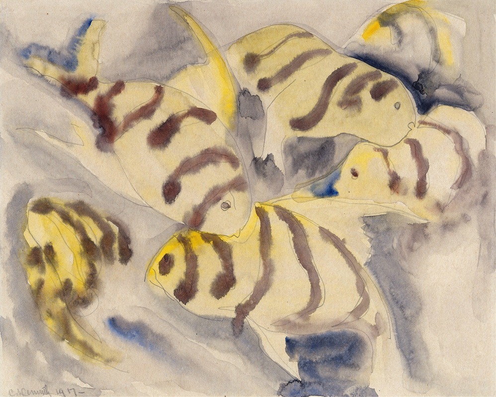 Fish Series, No. 3 by Charles Demuth, 1917 — digital art print download