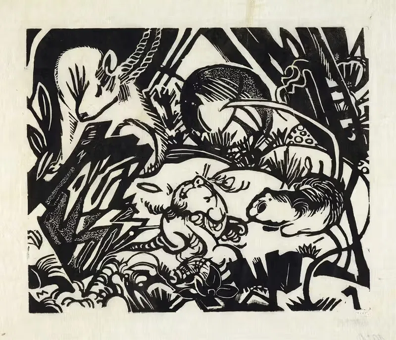 Animal legend by Franz Marc, 1913 — digital art print download