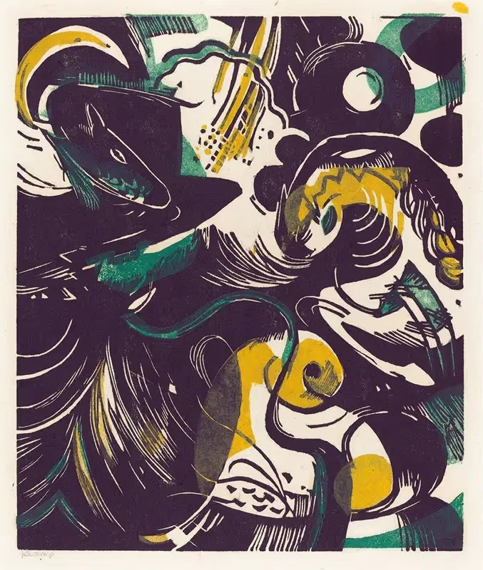 Бытие II (История творения II) by Франц Марк — digital art print download