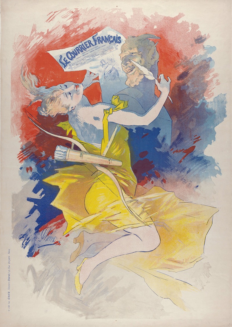 Courrier français by Жюль Шере, 1891 — digital art print download