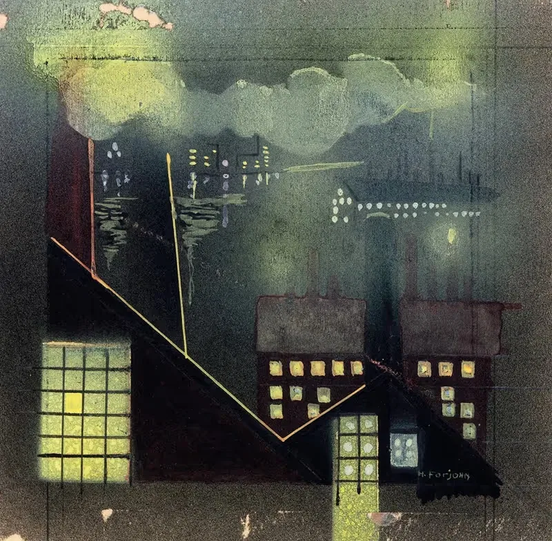 Industry at Night by Horatio C. Forjohn — digital art print download
