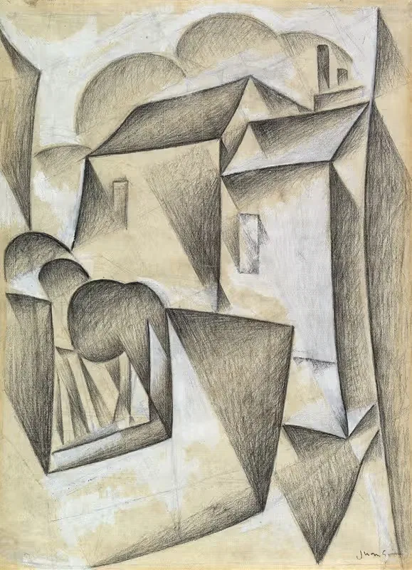 Houses in Paris, Place Ravignan — Juan Gris