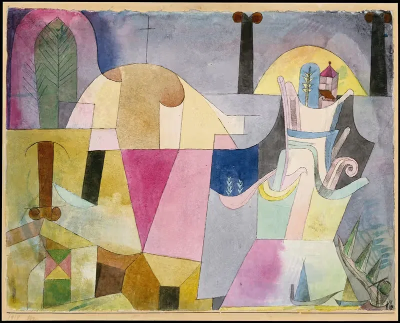 Black Columns in a Landscape by Paul Klee, 1919 — digital art print download