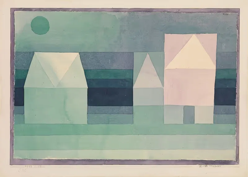 Three Houses by Paul Klee, 1922 — digital art print download