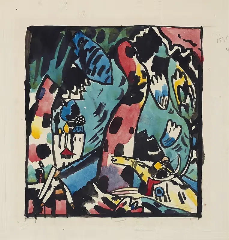 Design for the color woodcut 'Archer' — Wassily Kandinsky