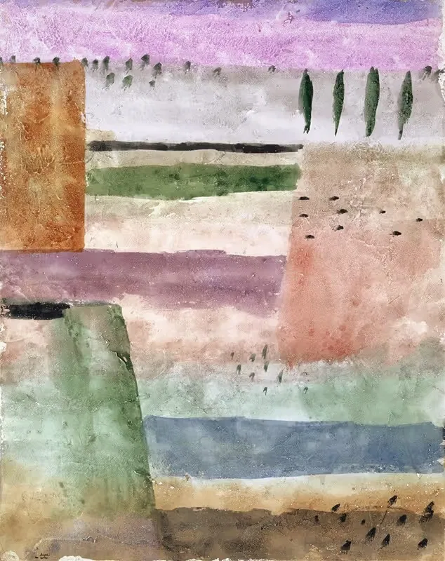 Landscape with Poplars by Paul Klee, 1929 — digital art print download