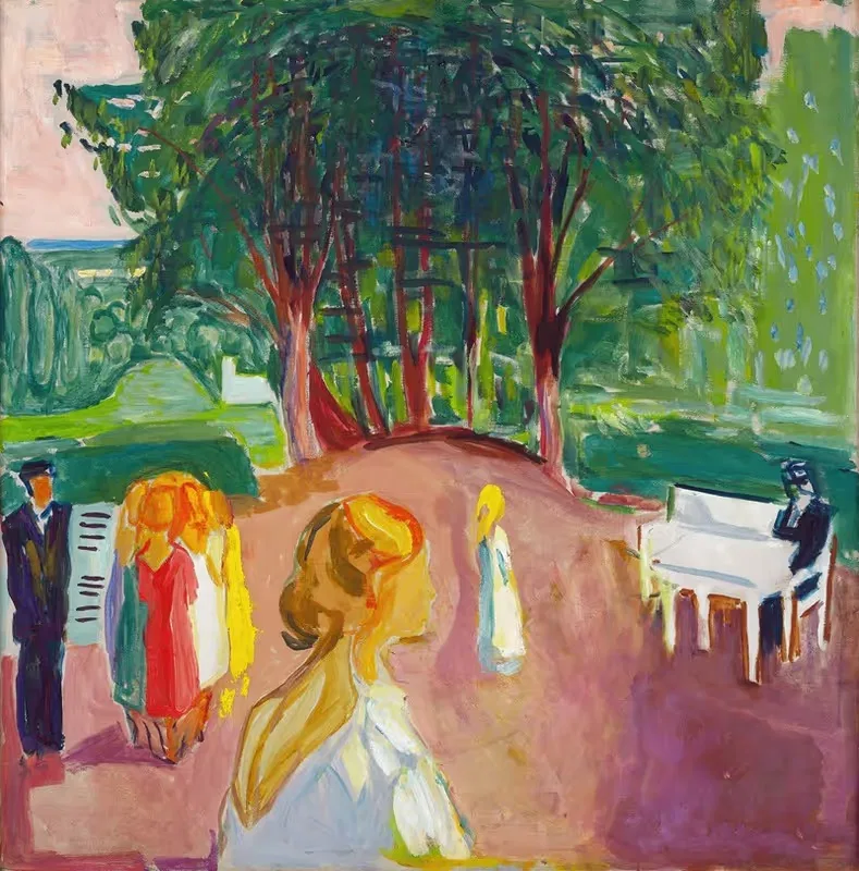 Флирт в парке by Эдвард Мунк, 1942 — digital art print download