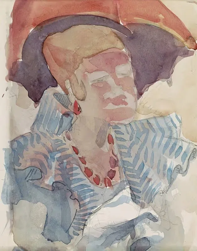Женщина с парасолью by Рейер Столк, c. 1916 — digital art print download