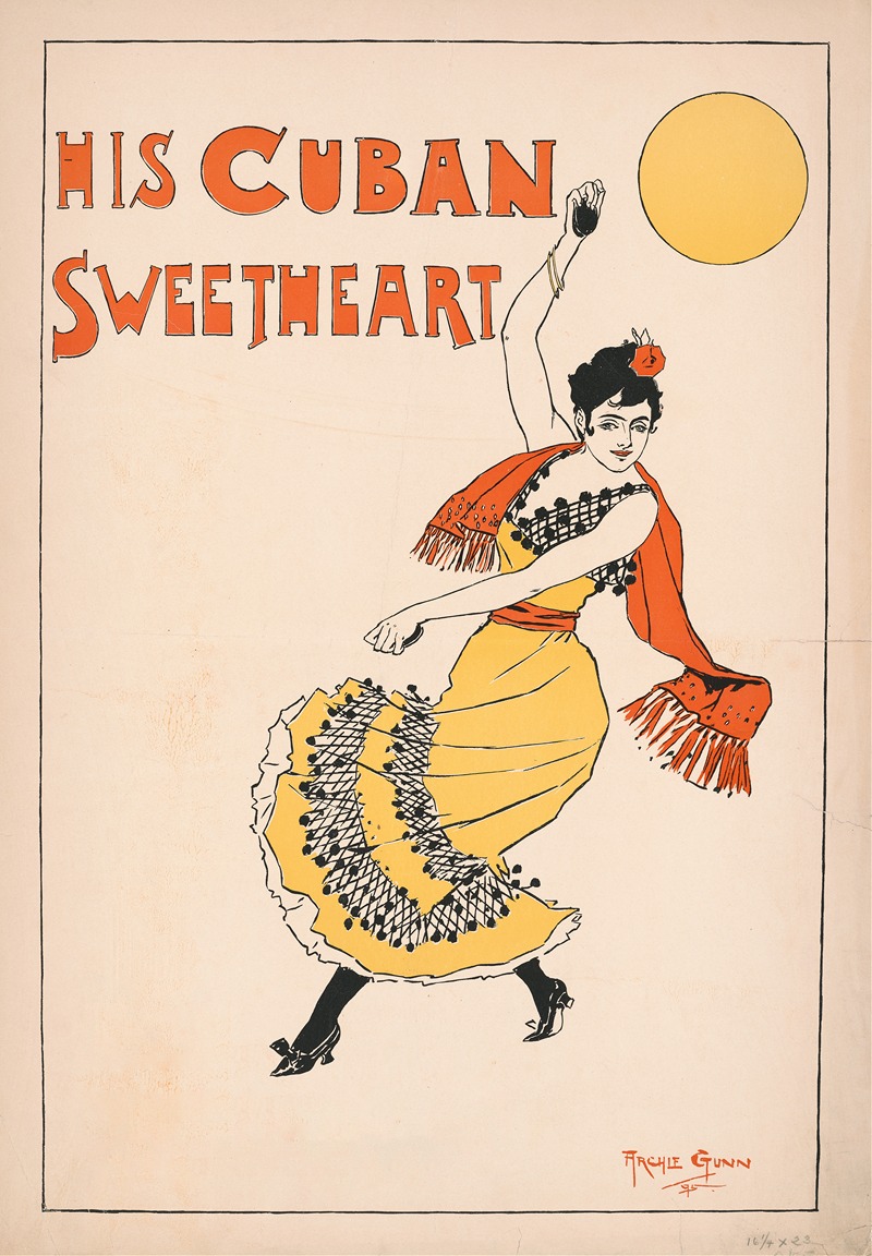 His Cuban sweetheart by Archie Gunn, 1895 — digital art print download