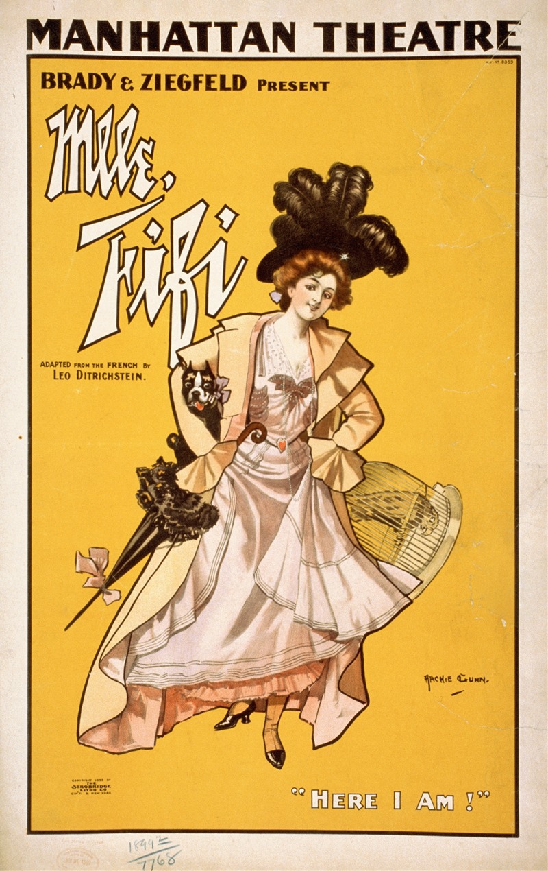 Mlle. Fifi by Archie Gunn, 1899 — digital art print download