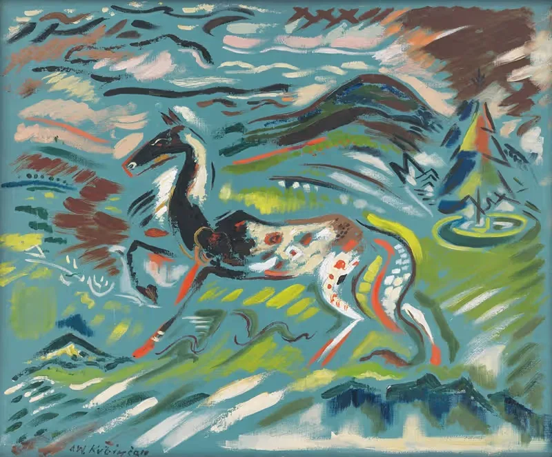Лошадь by Арнольд Петер Вайс-Кубинчан, 1937 — digital art print download