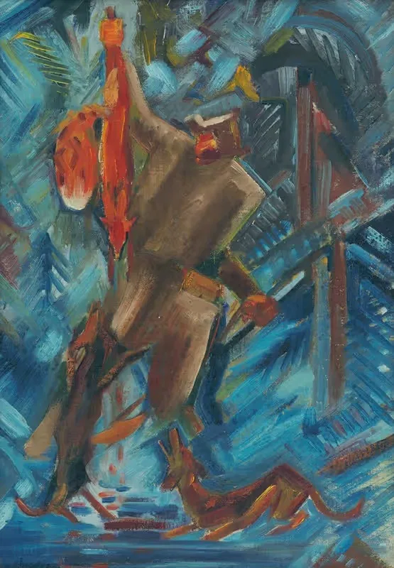Охотник с лисой в руке by Арнольд Петер Вайс-Кубинчан, 1940 — digital art print download