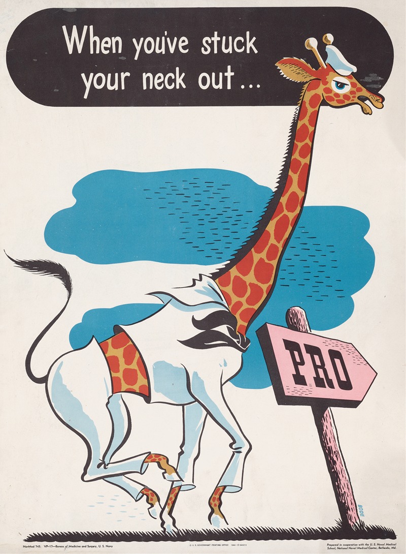 When you've stuck your neck out by Bode, 1944 — digital art print download