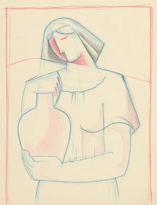 Девушка с кувшином by Микулаш Галанда, 1932–1936 — digital art print download