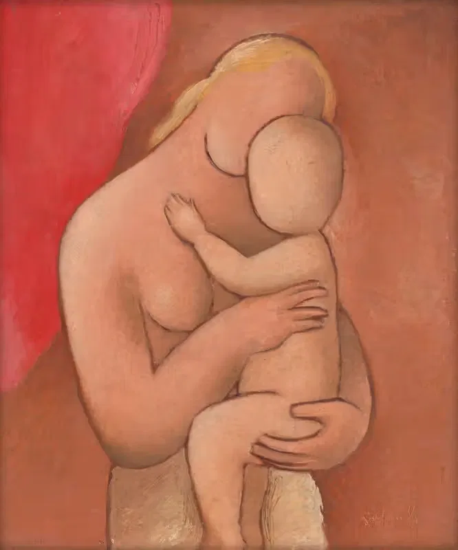 Мать с ребенком by Микулаш Галанда, 1934 — digital art print download