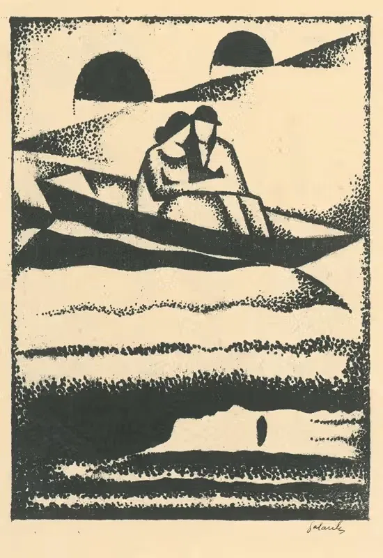 На реке by Микулаш Галанда, 1924 — digital art print download