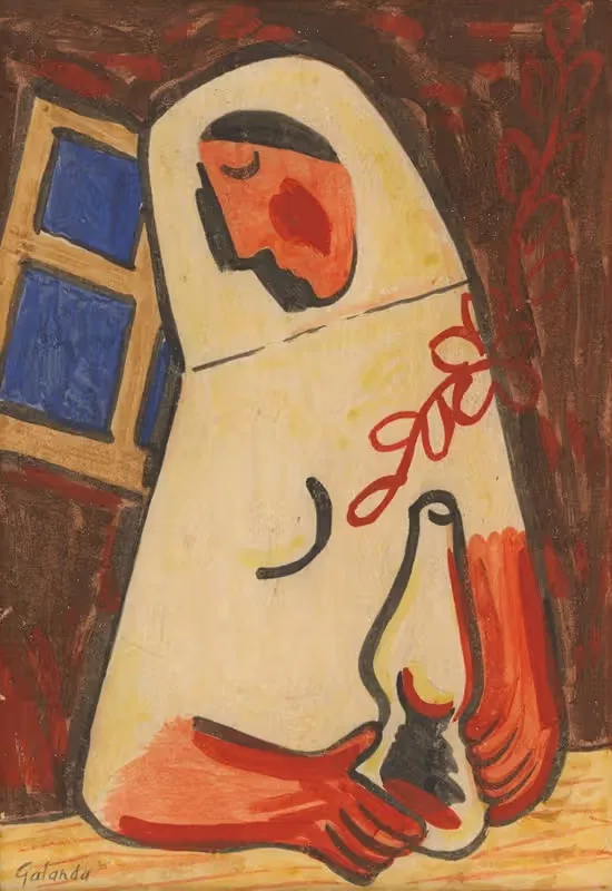 Сидящая женщина by Микулаш Галанда, 1938 — digital art print download
