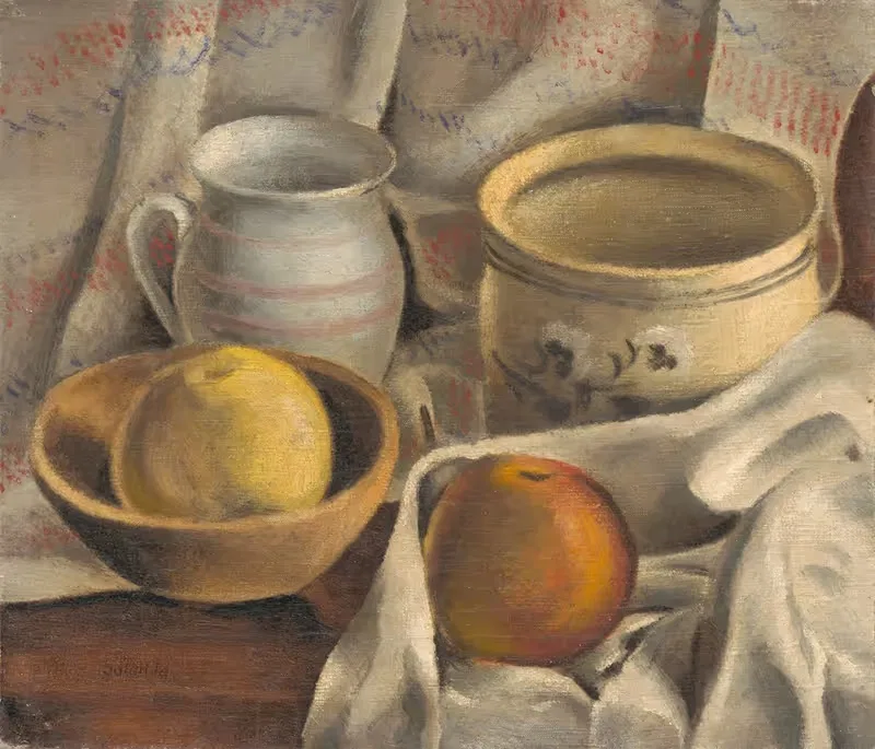 Натюрморт с керамическими горшками и яблоками by Микулаш Галанда, 1925–1927 — digital art print download