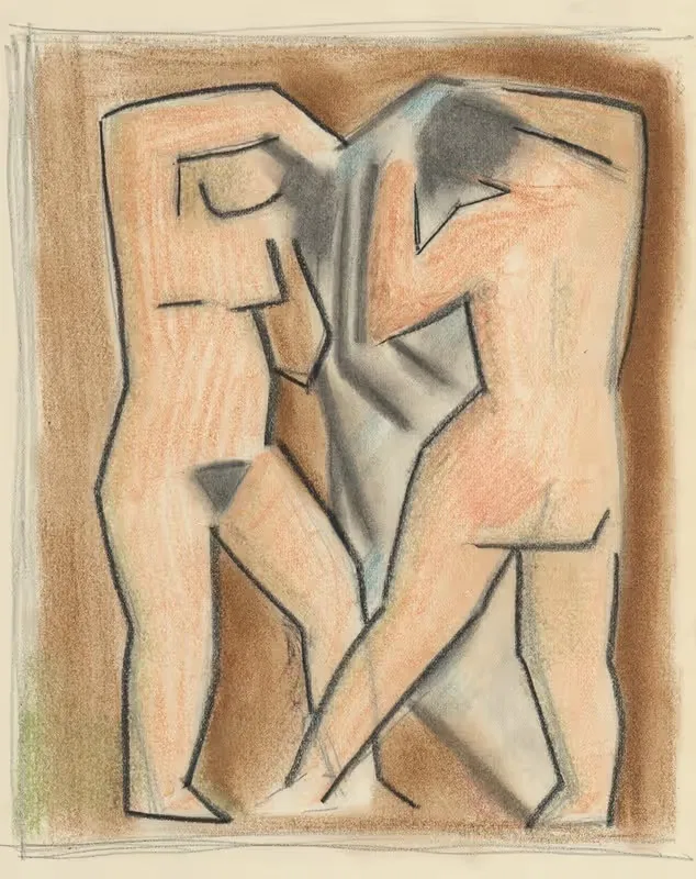 Две женщины после ванны by Микулаш Галанда, 1932 — digital art print download