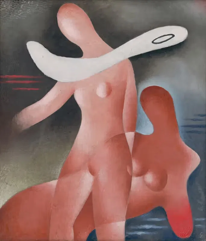 Две женщины by Микулаш Галанда, 1931 — digital art print download