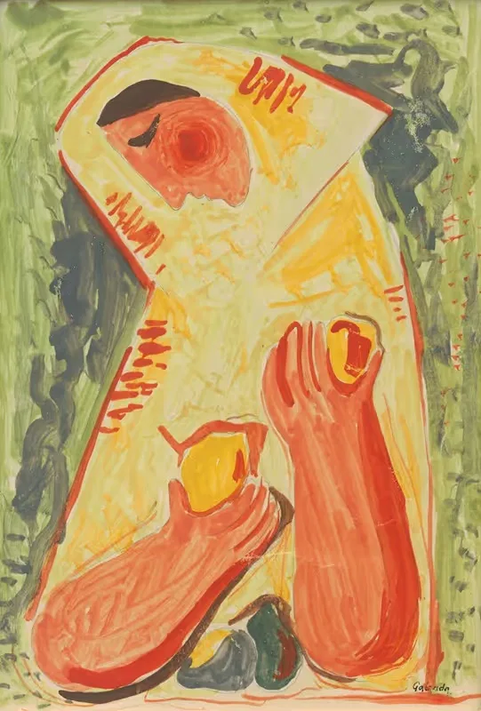 Woman with fruits — Mikuláš Galanda