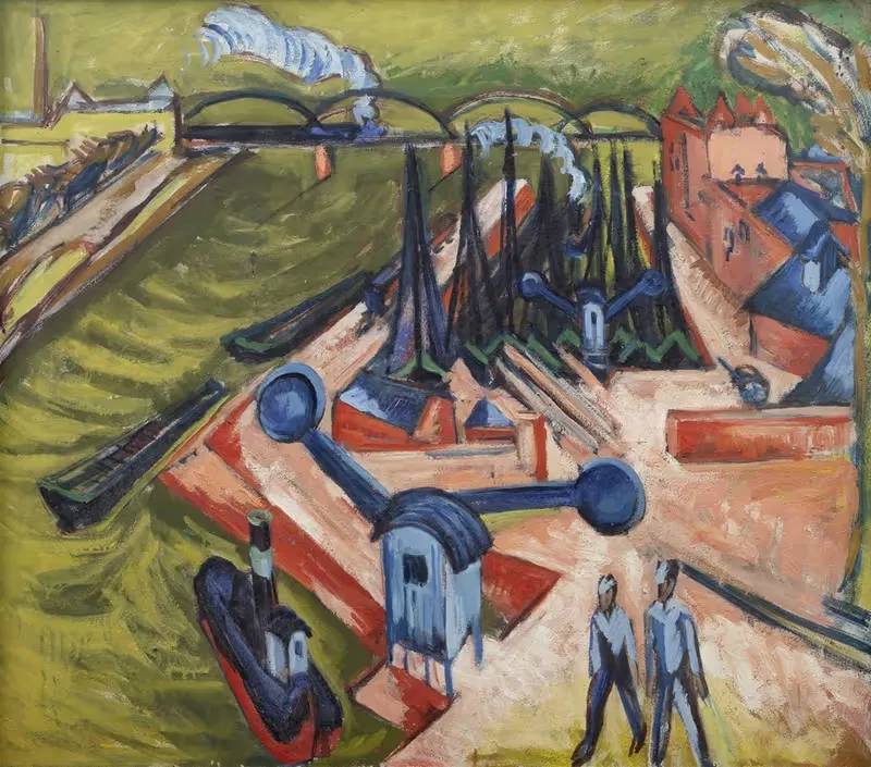 Western Harbour in Frankfurt am Main — Ernst Ludwig Kirchner