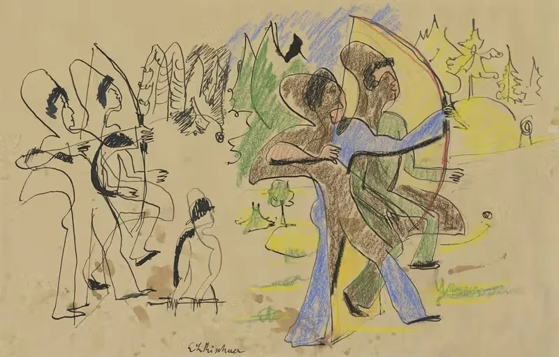 Стрелки by Эрнст Людвиг Кирхнер, 1935 — digital art print download